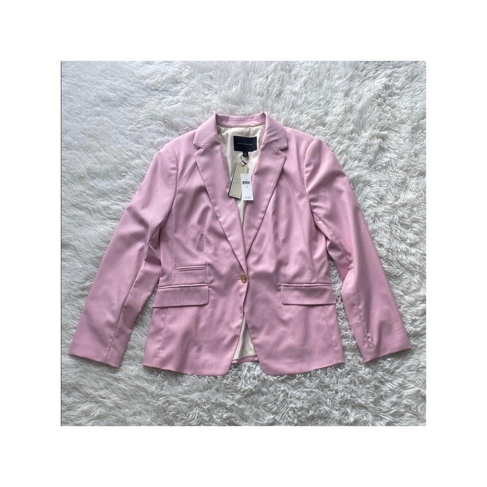Banana Republic Pink Twill Single Button Blazer Jacket